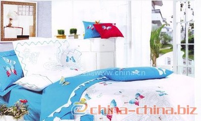 韩国雷诺玛床上用品4件套 蝶蓝 - 中国制造交易网